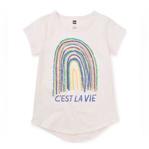 Tea Collection C'est La Vie Tunic Top White Size 8